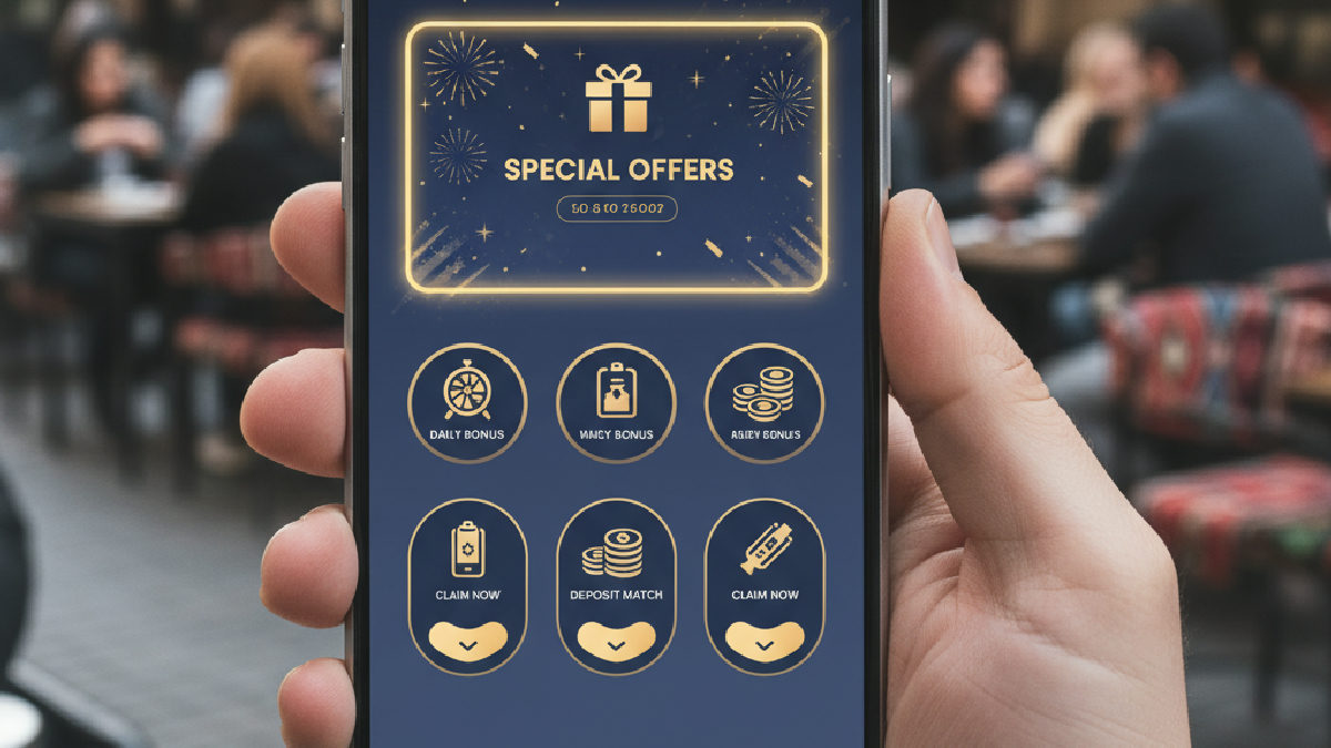 Betelli'nin mobil arayüzünden güncel bonus ve özel tekliflere kolay erişim.